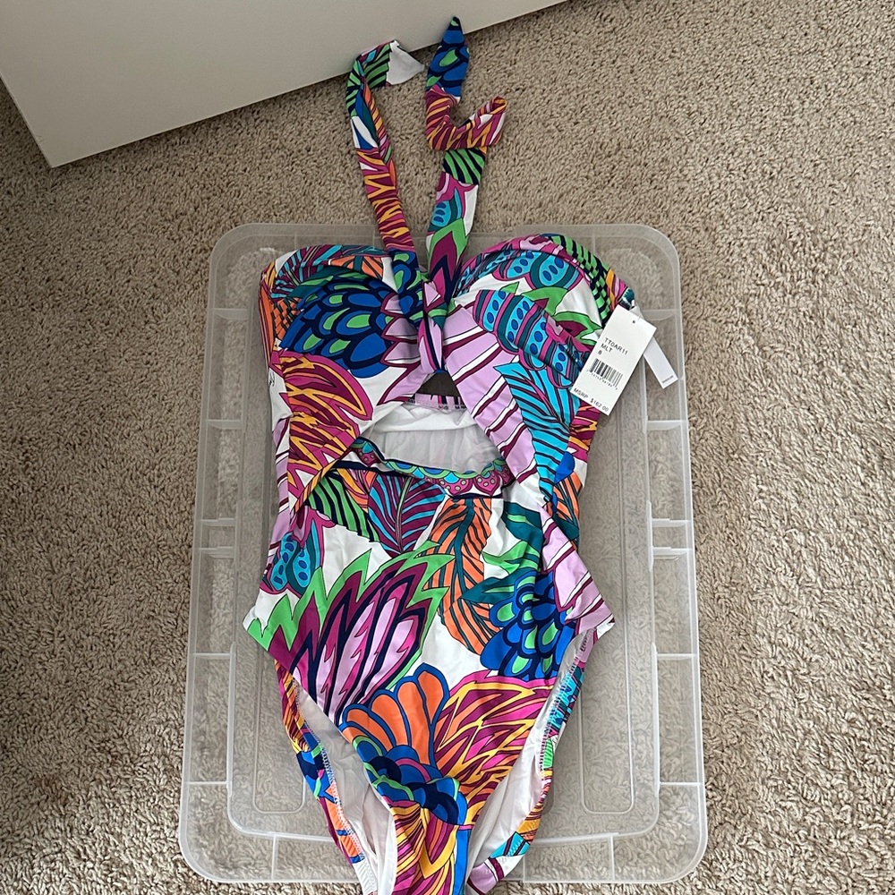 NWT Sz 8 Trina Turk Multicolor One Piece Swimsuit